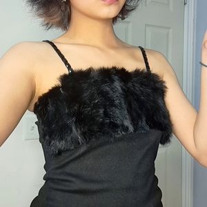Faux Fur Lined Top Black, Assorted Brands